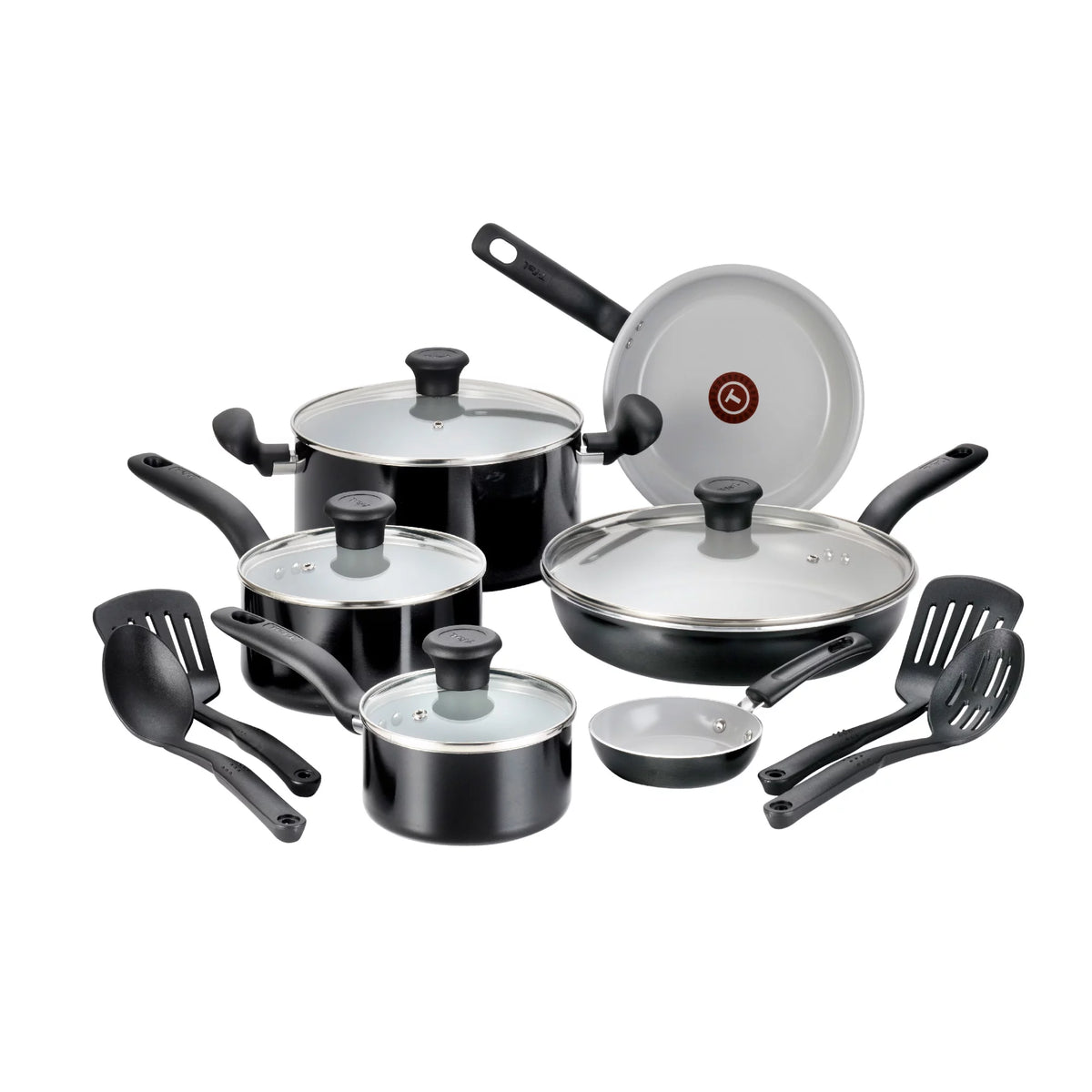 Ceramic Cookware 14 Piece Set Black C727