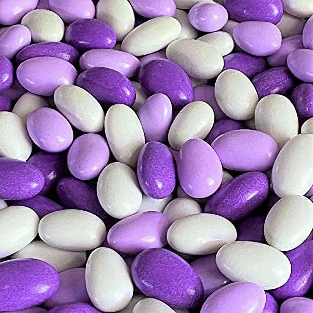 Lavender Purple & White Jordan Almonds 3.5 LBS Vegan & Kosher B37731