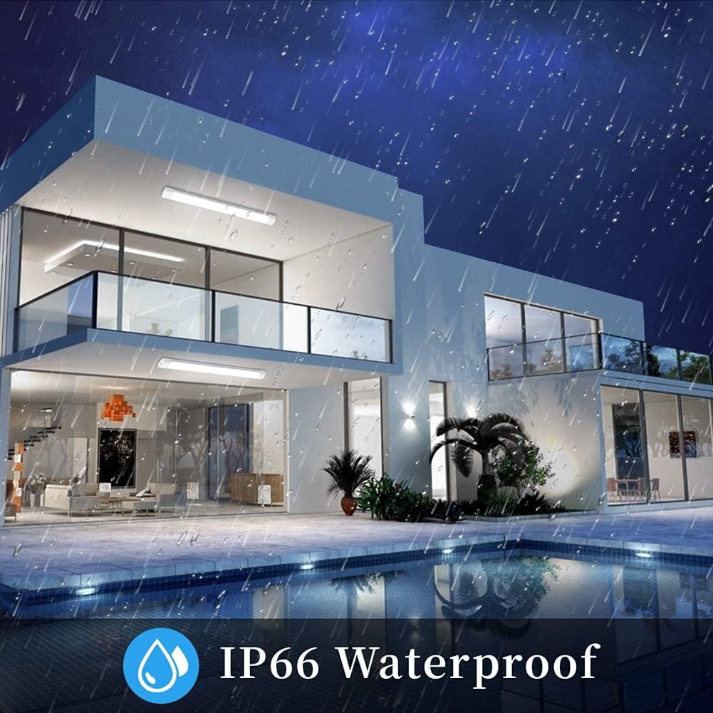 2 Pack 2FT 18W 5000K IP66 Waterproof LED Garage Light A50655