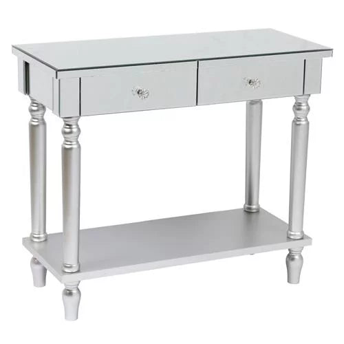 Mirrored Sofa Table with Shelf E18433