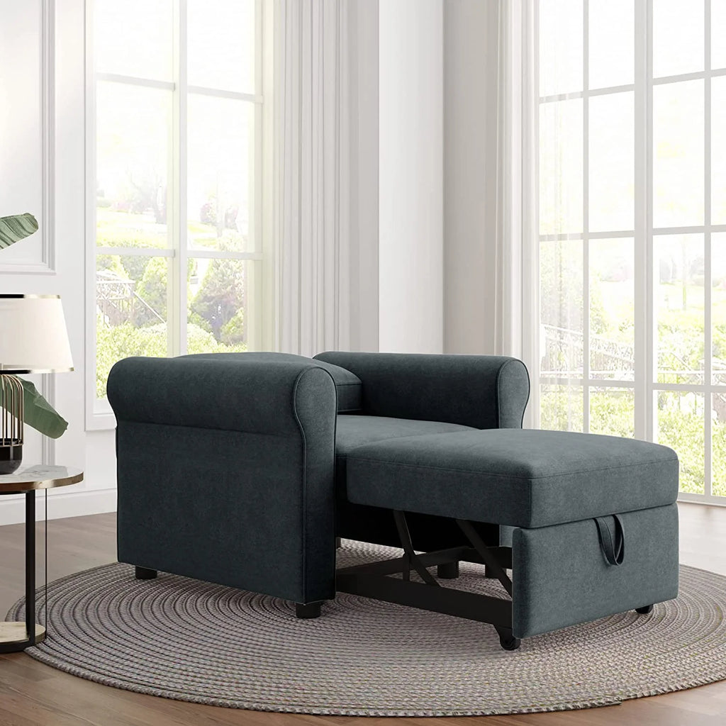 Dark Blue 3-In-1 Single Sofa Bed P146