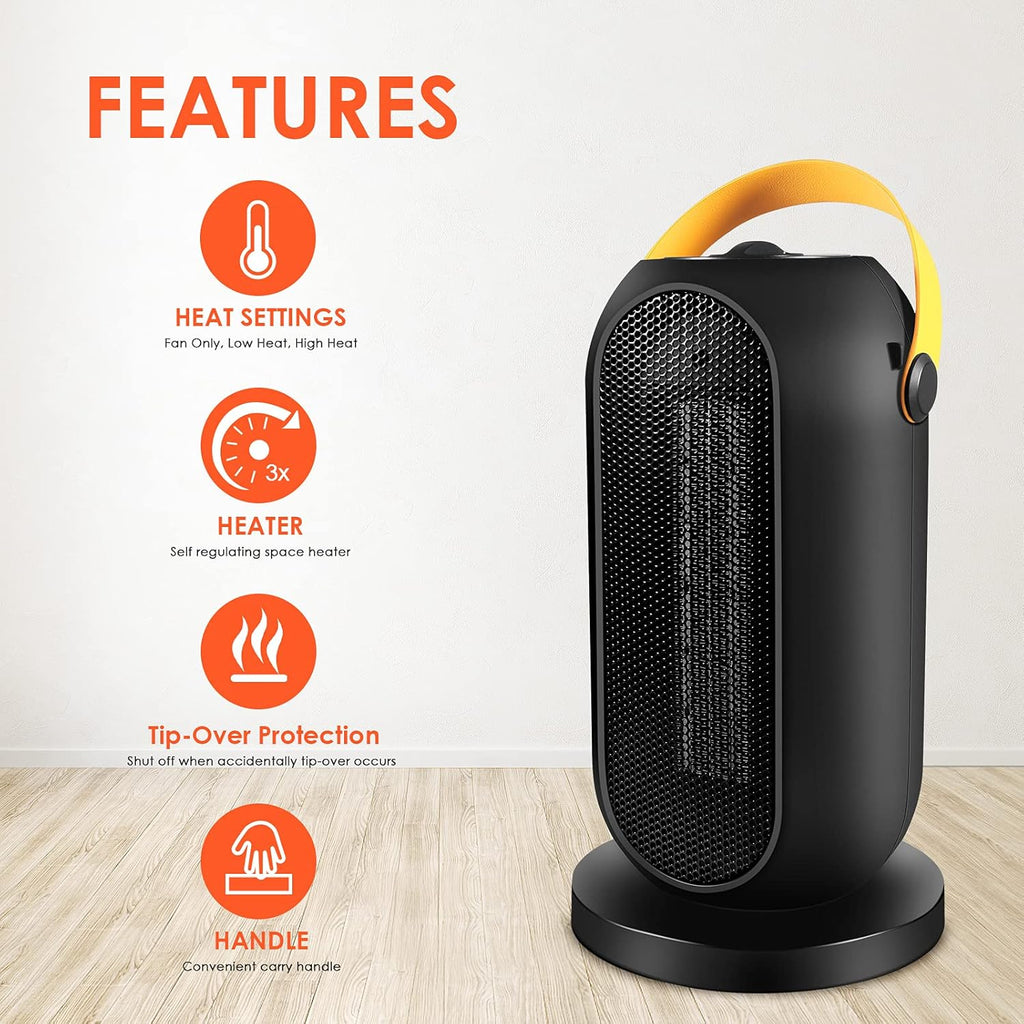 1200W 600W PTC Ceramic Electric Heater with 4 Heat Settings V867