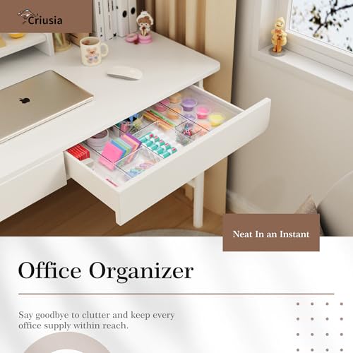 10 Pack Clear Plastic Drawer Organizer Set L8202
