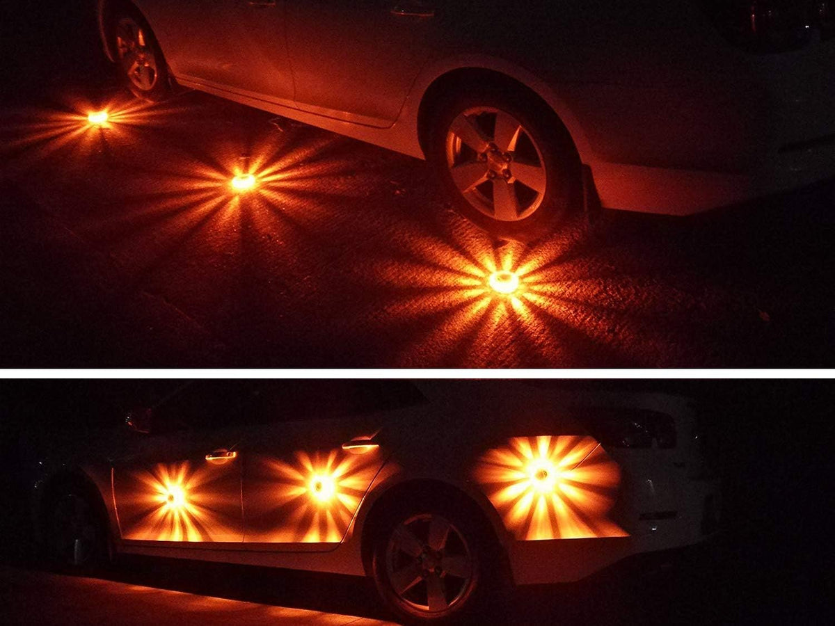 12 Pack LED Road Flares Emergency Warning Flare Kit with Magnetic Base & Hook U9483