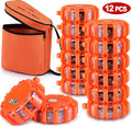 12 Pack LED Road Flares Emergency Warning Flare Kit with Magnetic Base & Hook U9483