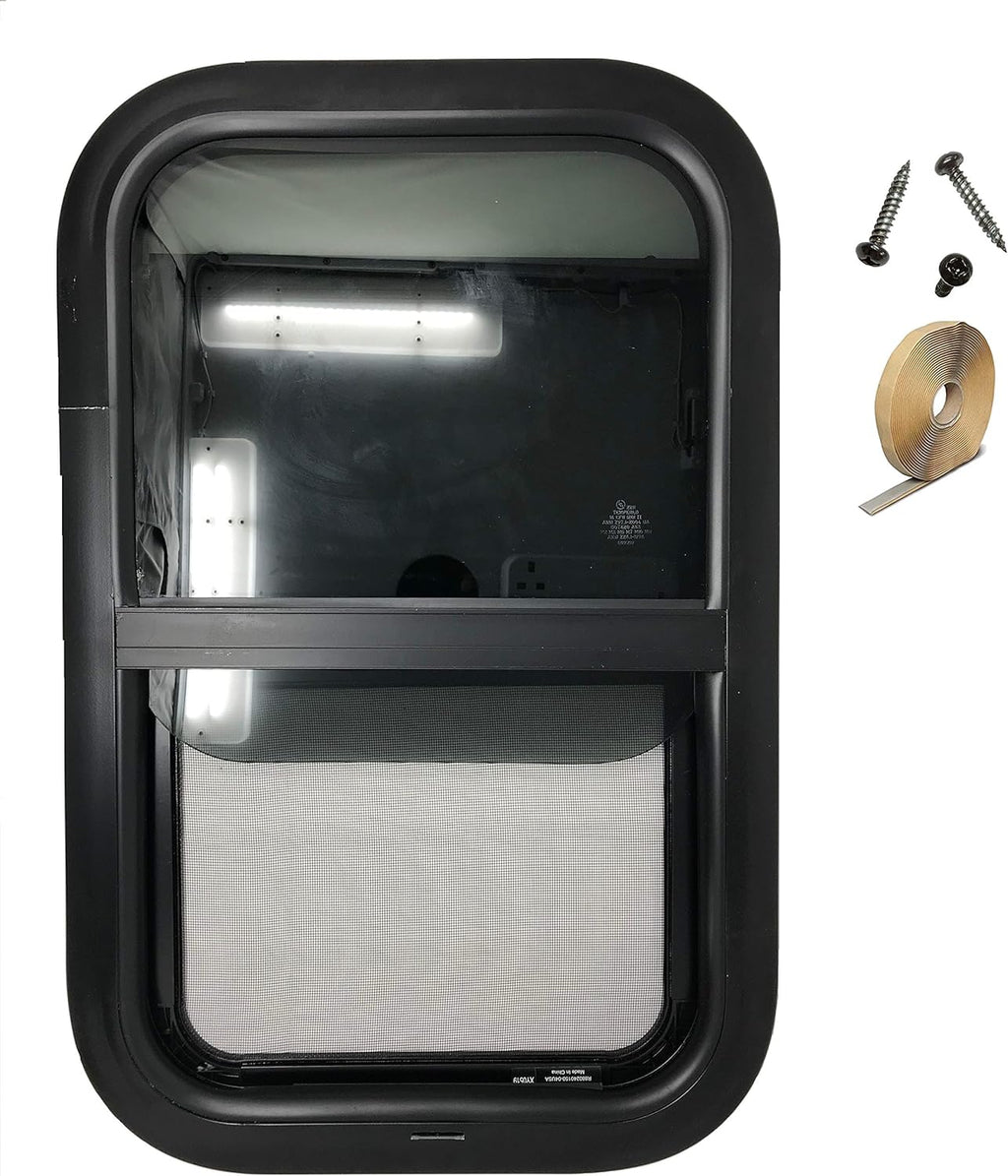 15 Inch x 24 Inch RV Vertical Slider Window with Screen X914765