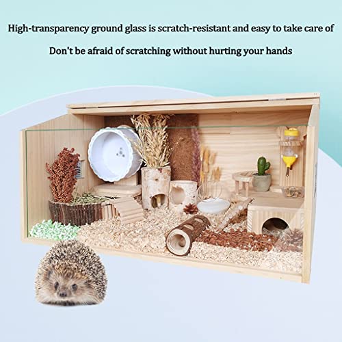 Wooden Hamster Cage Reptile Terrarium Small Animals House Habitat Hutch O3921