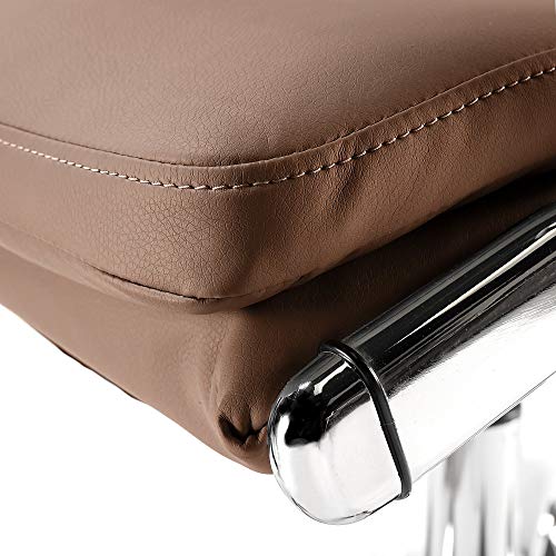 High Back Leather Executive Office Chair in Saddle Tan A2651