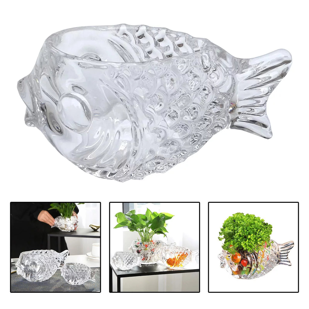 Clear Fish Shaped Cocktail Glassware M267