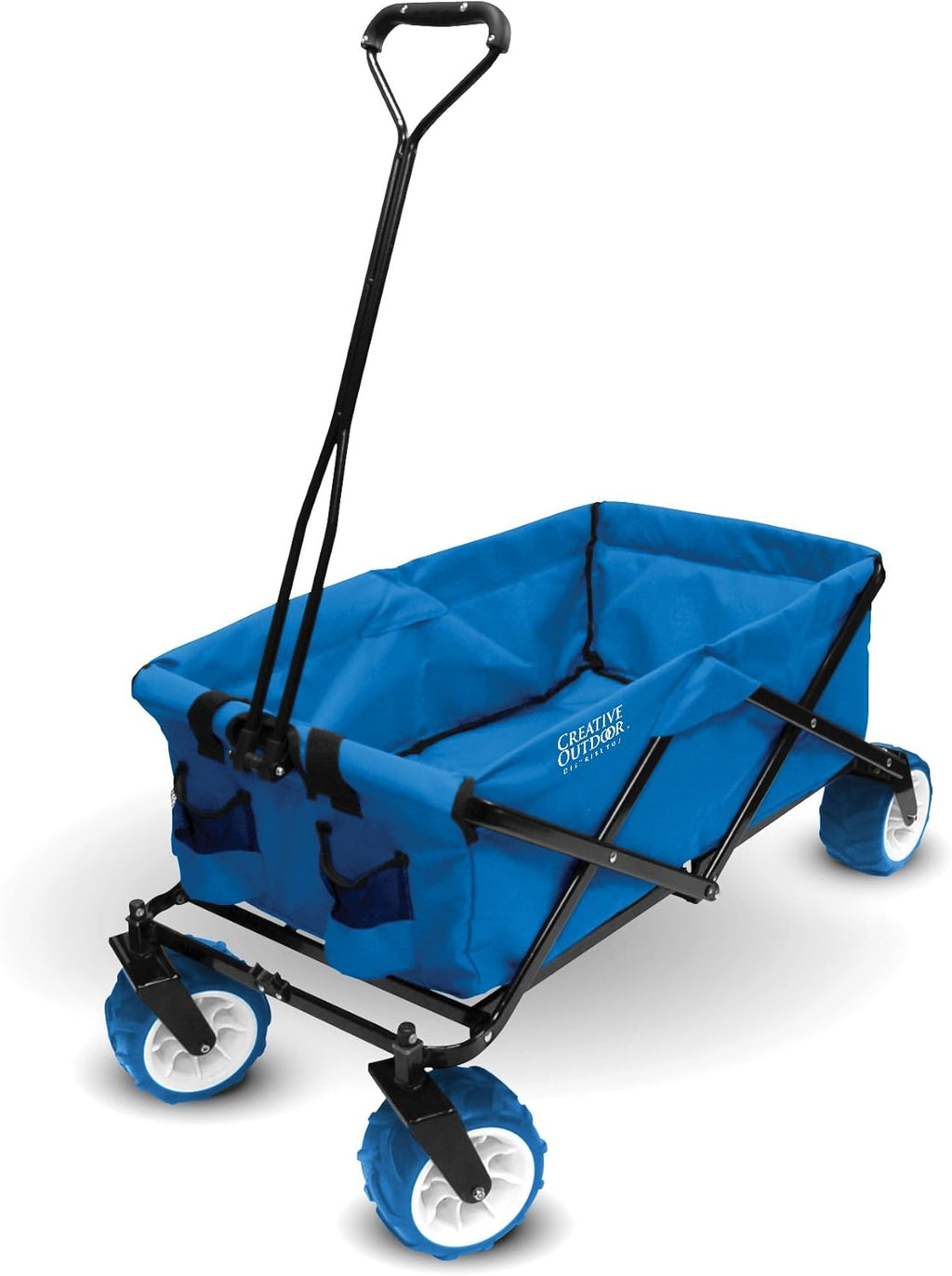 Collapsible Folding Wagon Cart with Rubber Wheels J128425