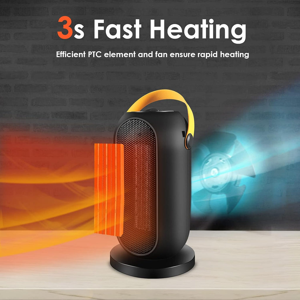 1200W 600W PTC Ceramic Electric Heater with 4 Heat Settings V867