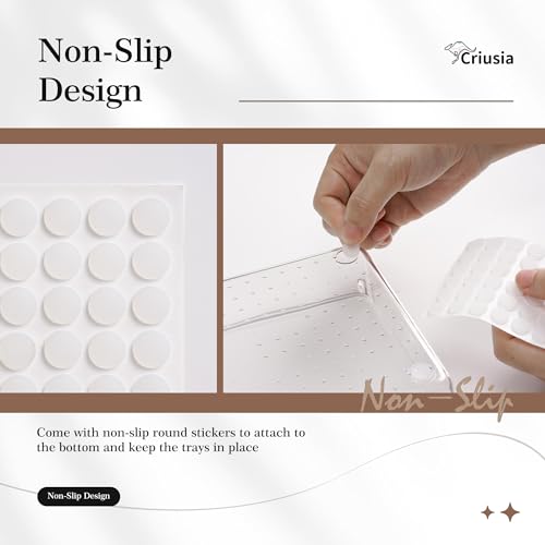 10 Pack Clear Plastic Drawer Organizer Set L8202