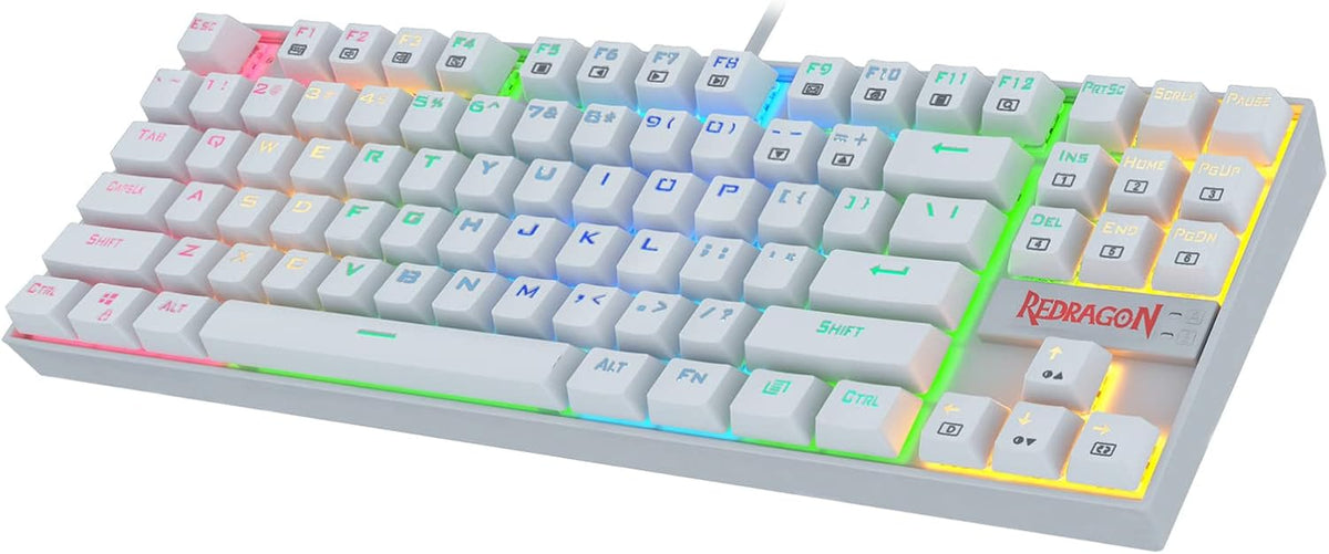 87 Key White Blue Switches Mechanical Keyboard Pack of 2 O55014