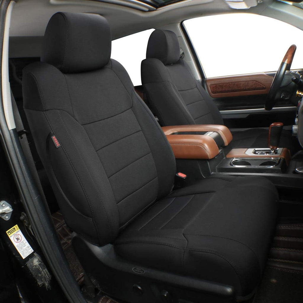 Custom Fit Full Set Car Seat Covers Leatherette Black Gray P675