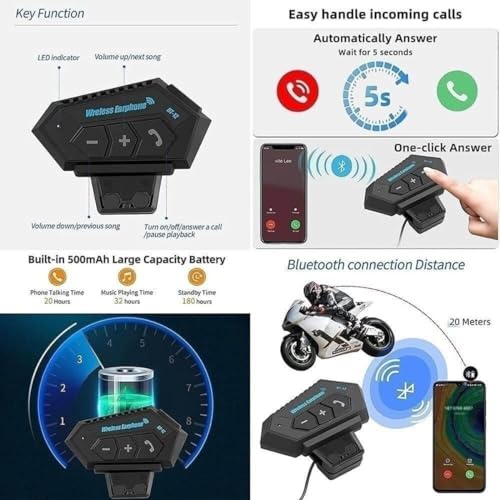 Bluetooth Modular Dual Visor Full Face Motorcycle Helmet V822753