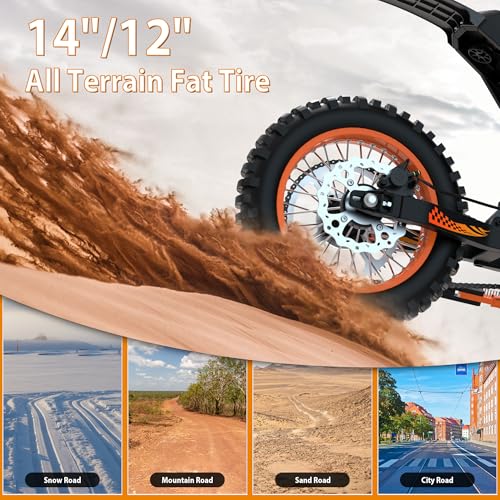 48V 21AH Electric Dirt Bike with 14"/12" Fat Tire U4329