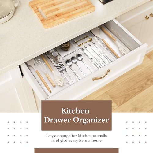10 Pack Clear Plastic Drawer Organizer Set L8202