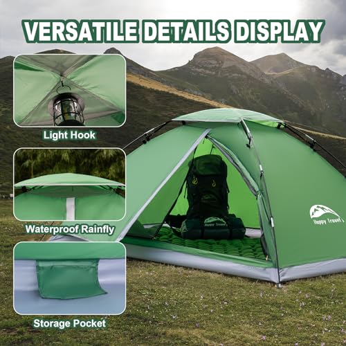 Lightweight Waterproof Dome Tent for 1-2 Person D550