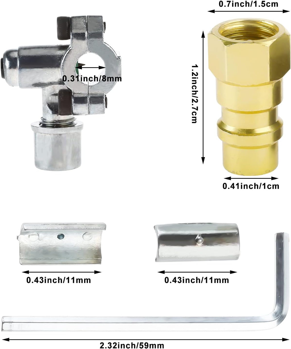 Refrigerant Charging Hose Gauge with 3 Pack Bullet Piercing Tap Valve Kit S55061