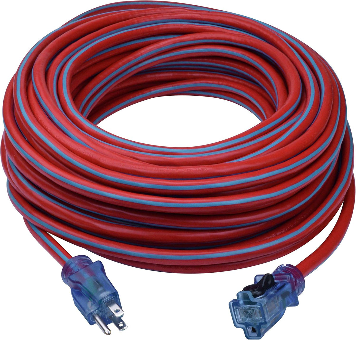 50 ft 12/3 SJTW Heavy Duty Outdoor Extension Cord with 5 Outlet Adapter T89817