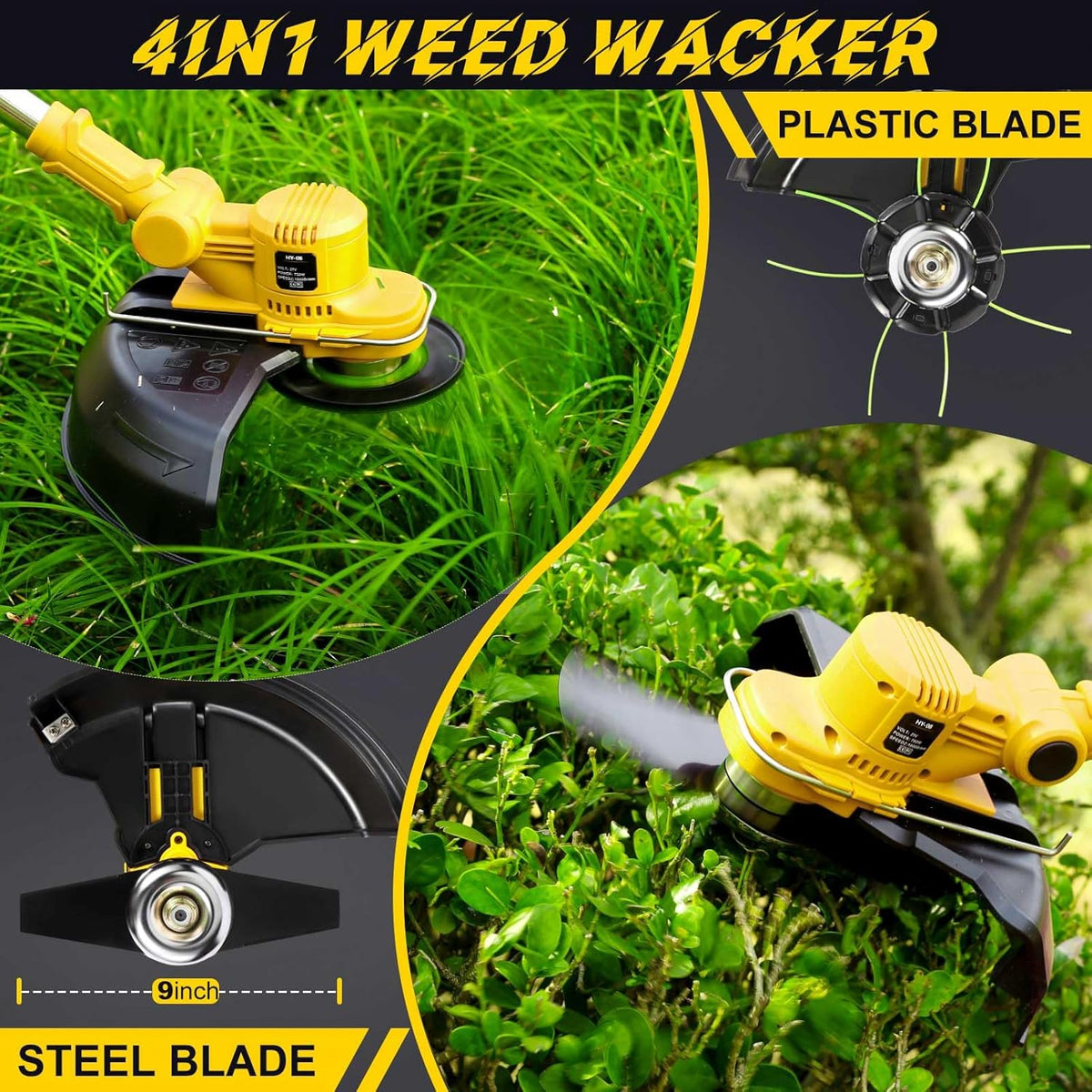 21V Cordless Weed Eater with 2 x 4.0Ah Batteries D264266