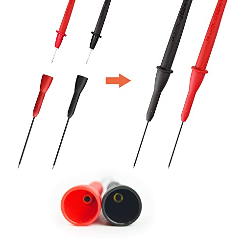 2 Pack 2mm Extended Needle Test Probes, 600V/10A Non-Destructive Multimeter Test Probe A4308