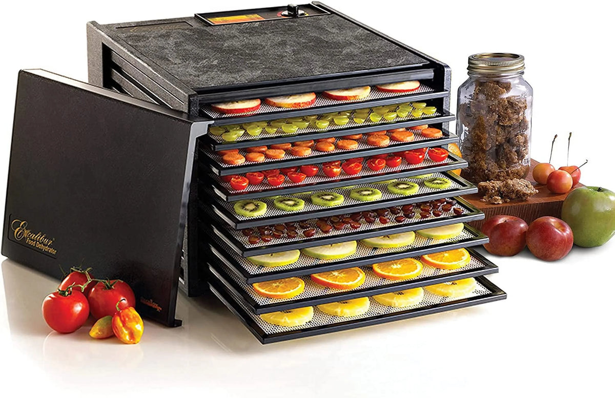 Black 9 Trays Electric Food Dehydrator 600 W T521