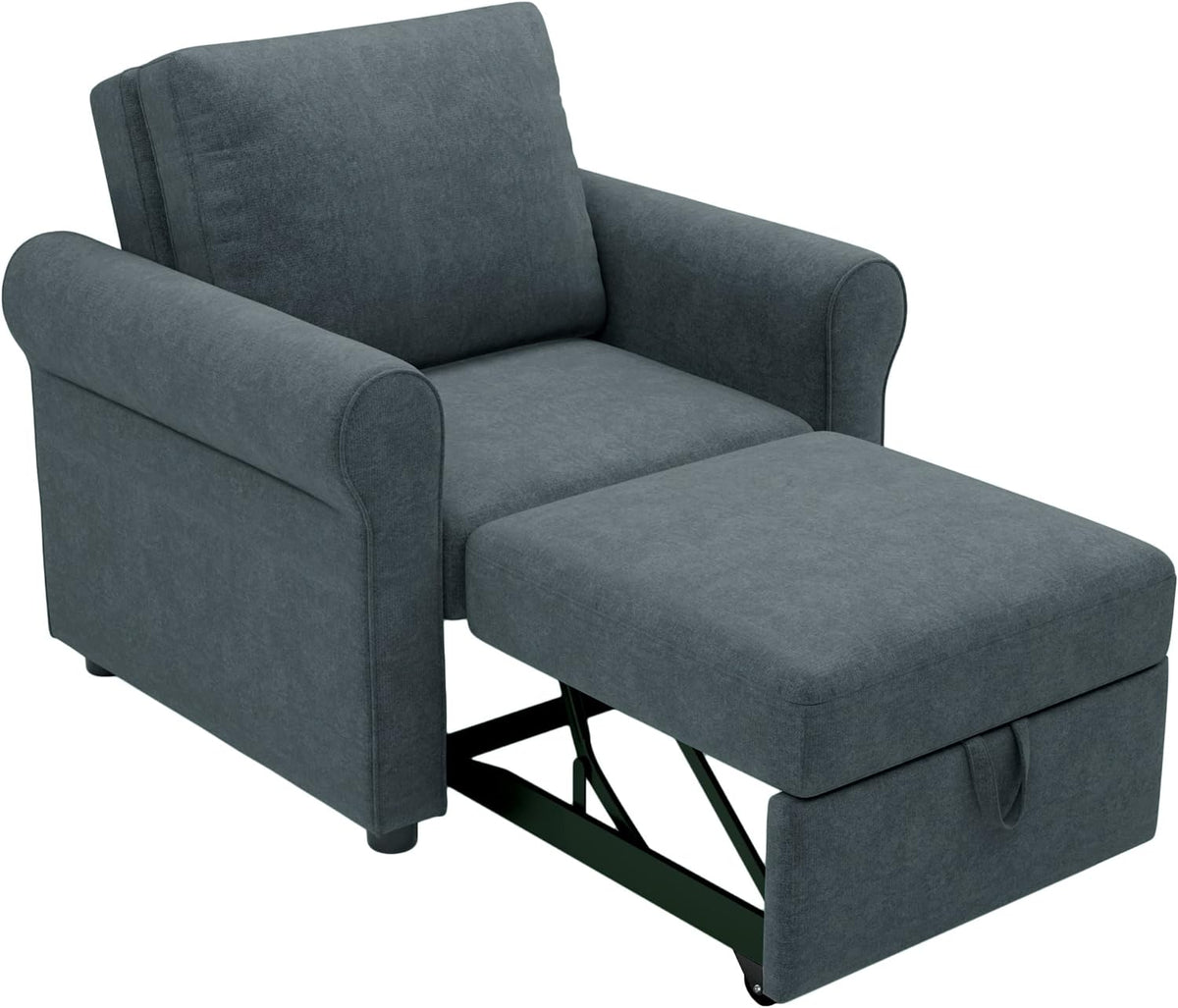 Dark Blue 3-In-1 Single Sofa Bed P146