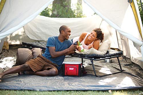 Folding Steel Camp Cot with Mattress Pad U2364