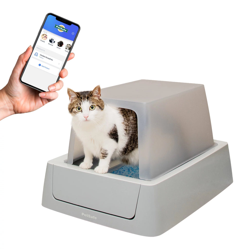 Gray Self-Cleaning Cat Litter Box F29964