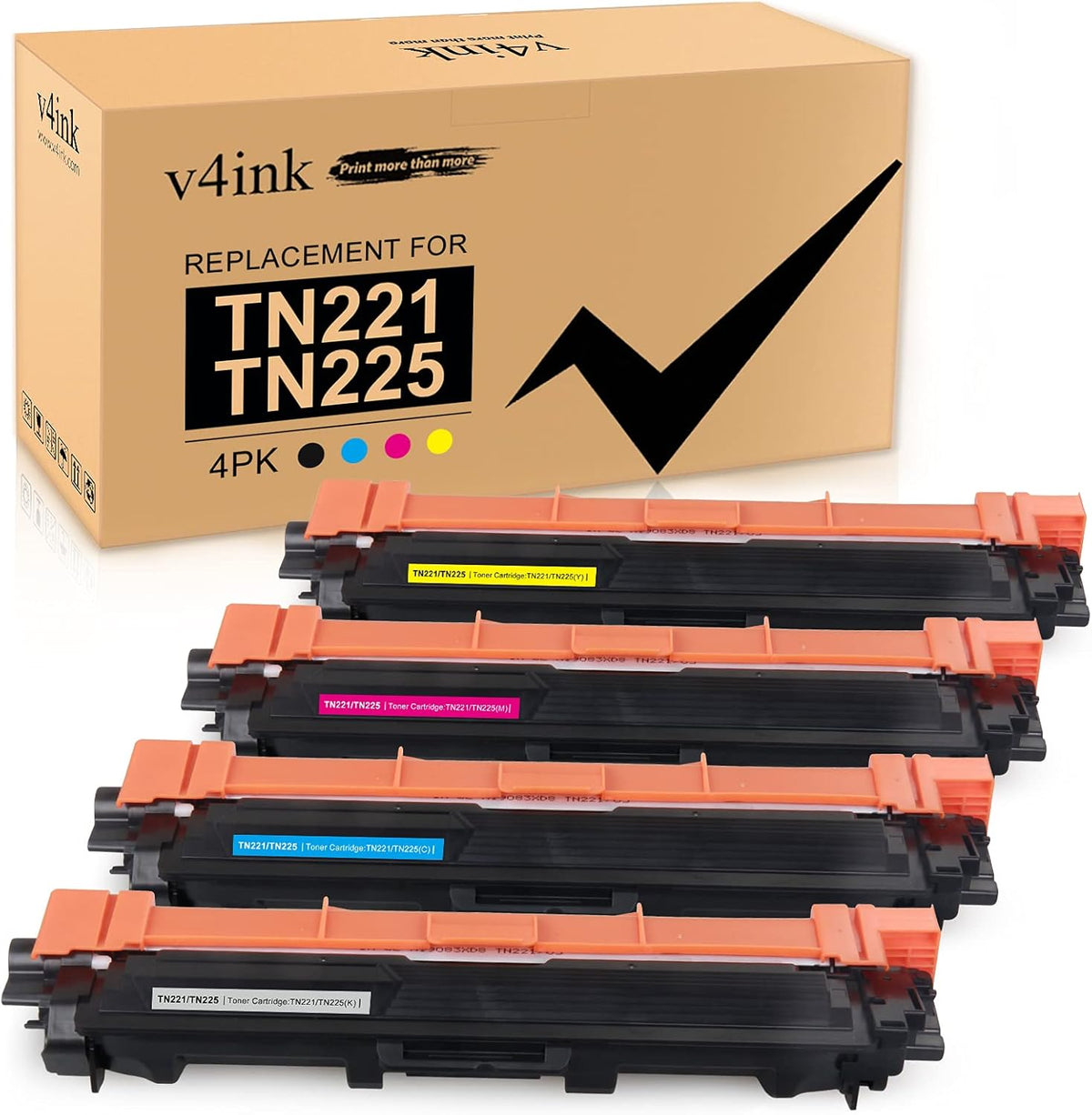 4PK Toner Cartridge Replacement V36580