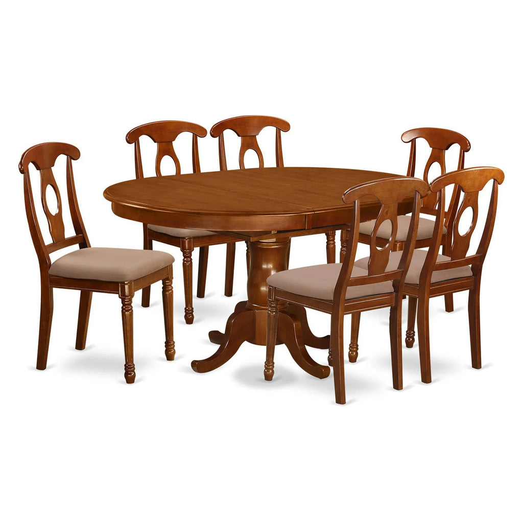 7 Piece Oval Dining Table with Leaf and 6 Chairs S832319