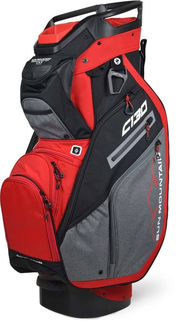 Black/Charcoal/White/Red Cart Bag C727