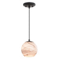 Matte Black Art Glass Mini Pendant Ceiling Light C14701