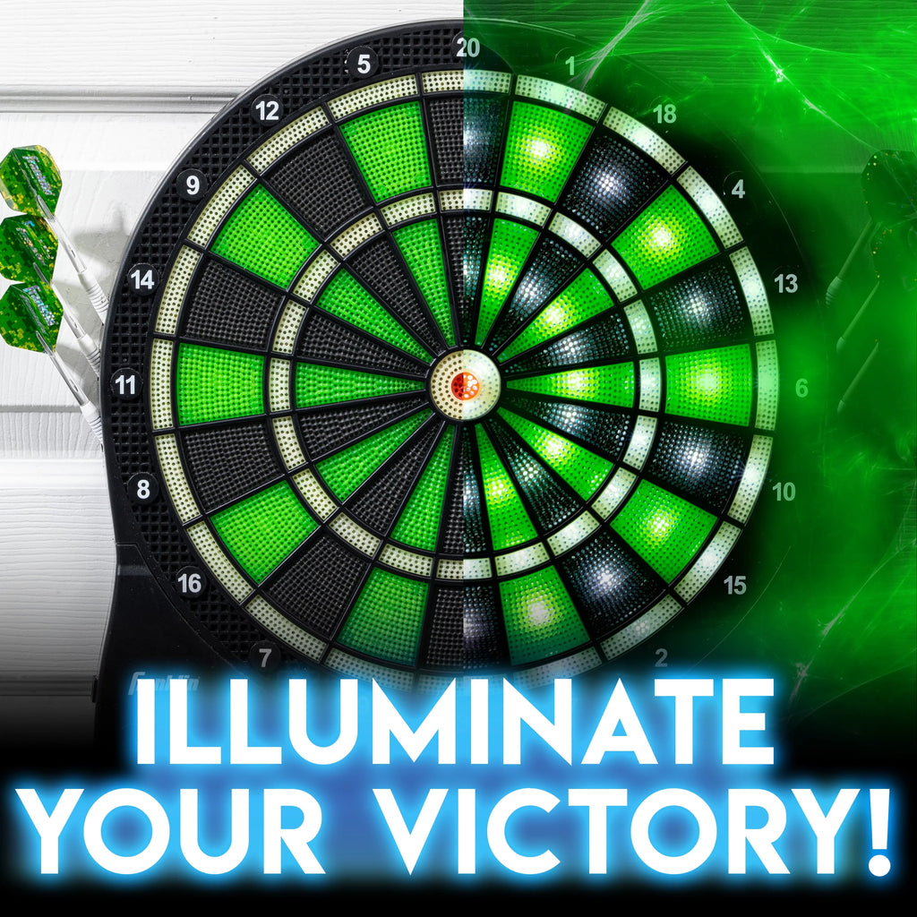 Light Up Electronic Soft Tip Dart Board Set with Digital Scoreboard C91166