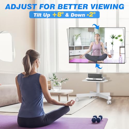 Rolling TV Stand with Shelf for 23-65 inch TVs R579