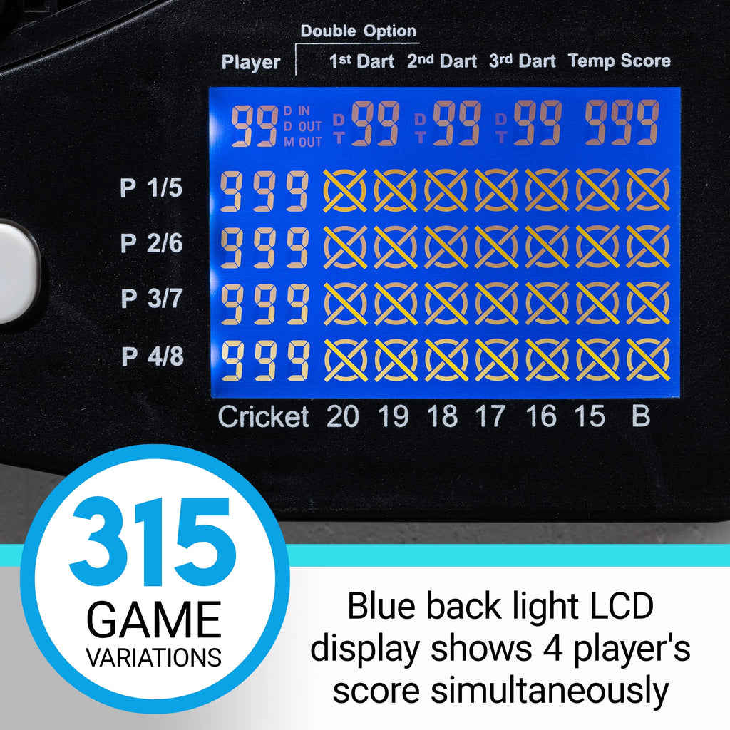 Light Up Electronic Soft Tip Dart Board Set with Digital Scoreboard C91166