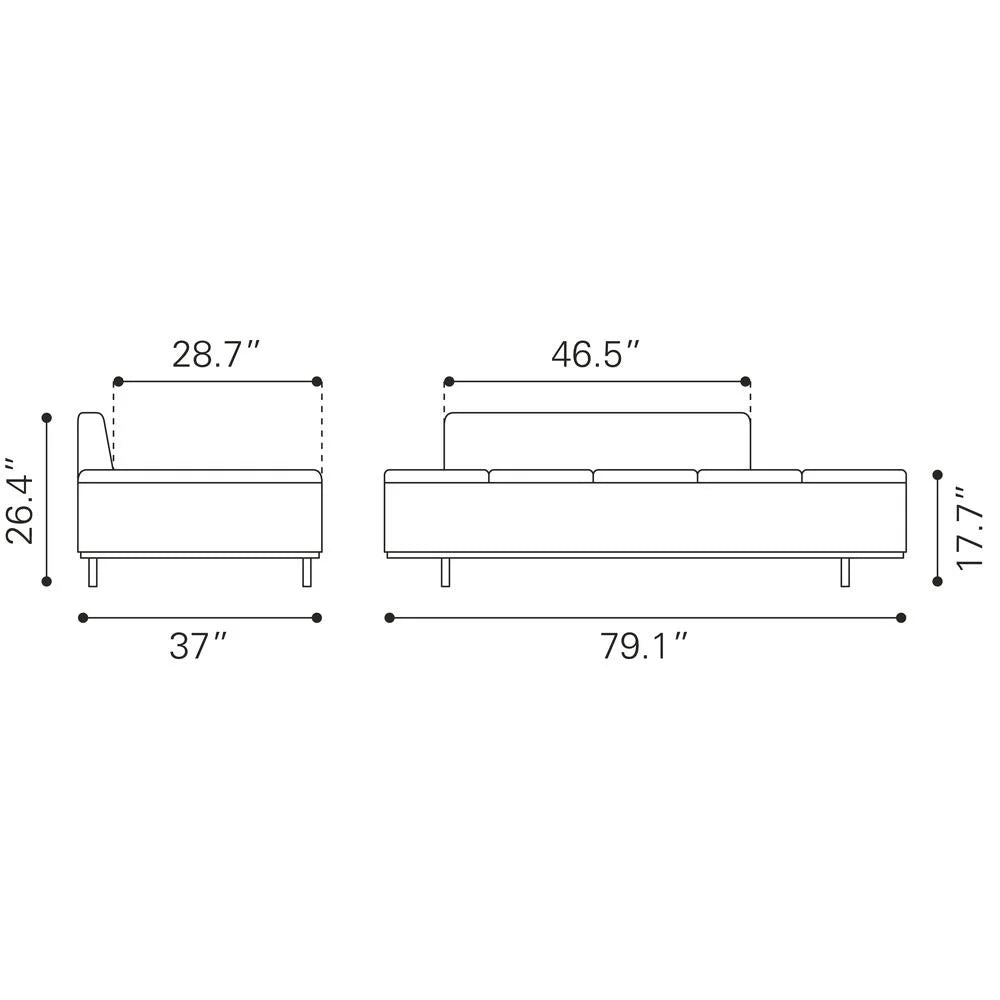 Brown Modern Sofa G357875
