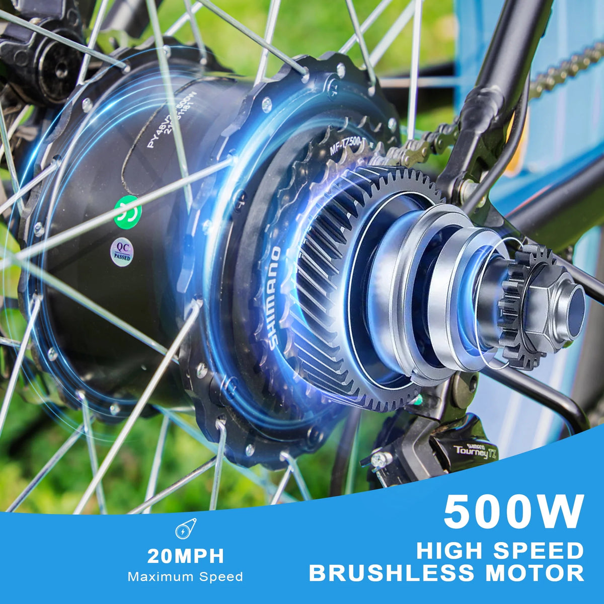 Electric Bike 26 4 Fat Tire 500W 48V 13Ah 7-Speed B214078