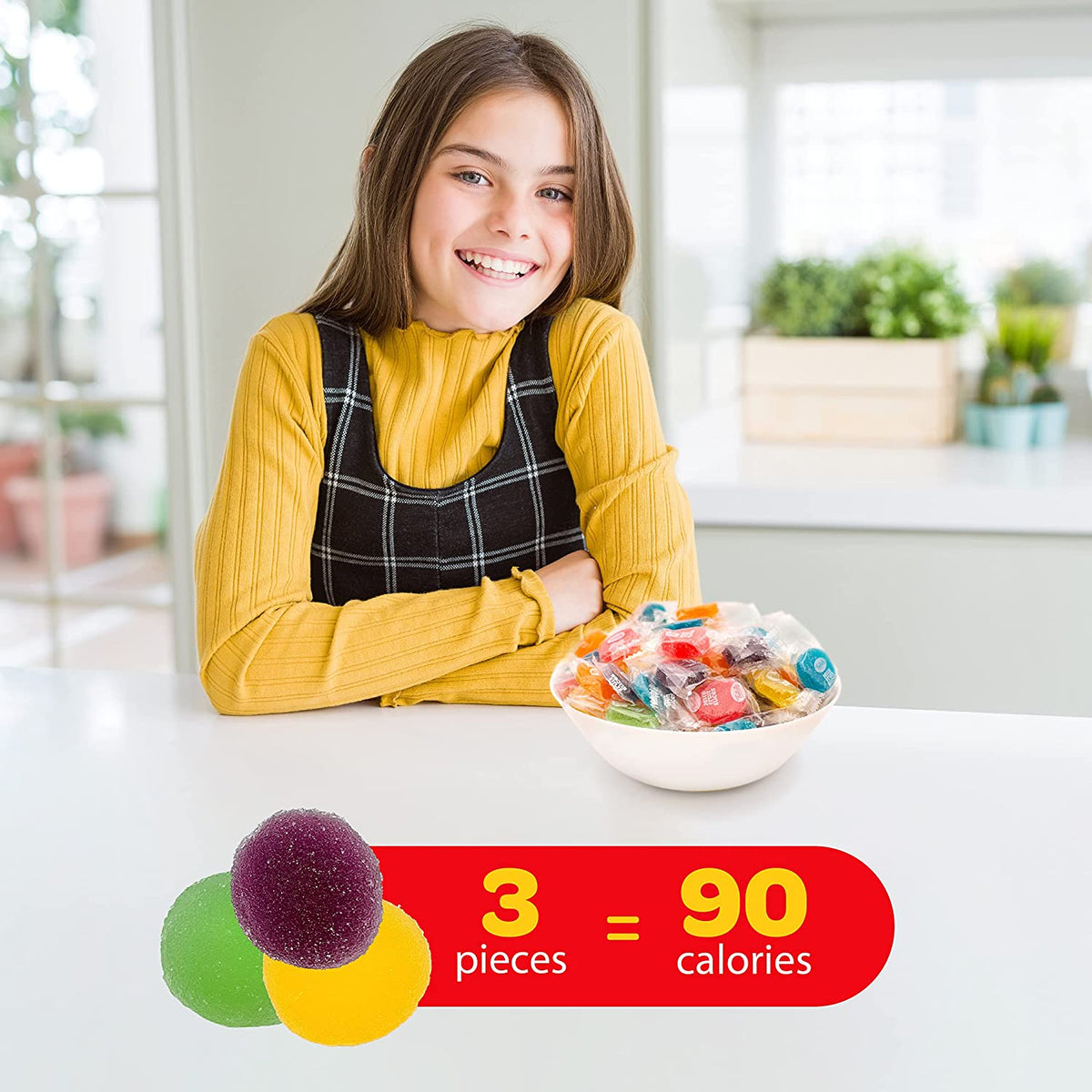 Assorted Jelly Fruit Disk Patties Candy, Individually Wrapped, Vegan, Gluten Free - 2 Pound Bag A16825