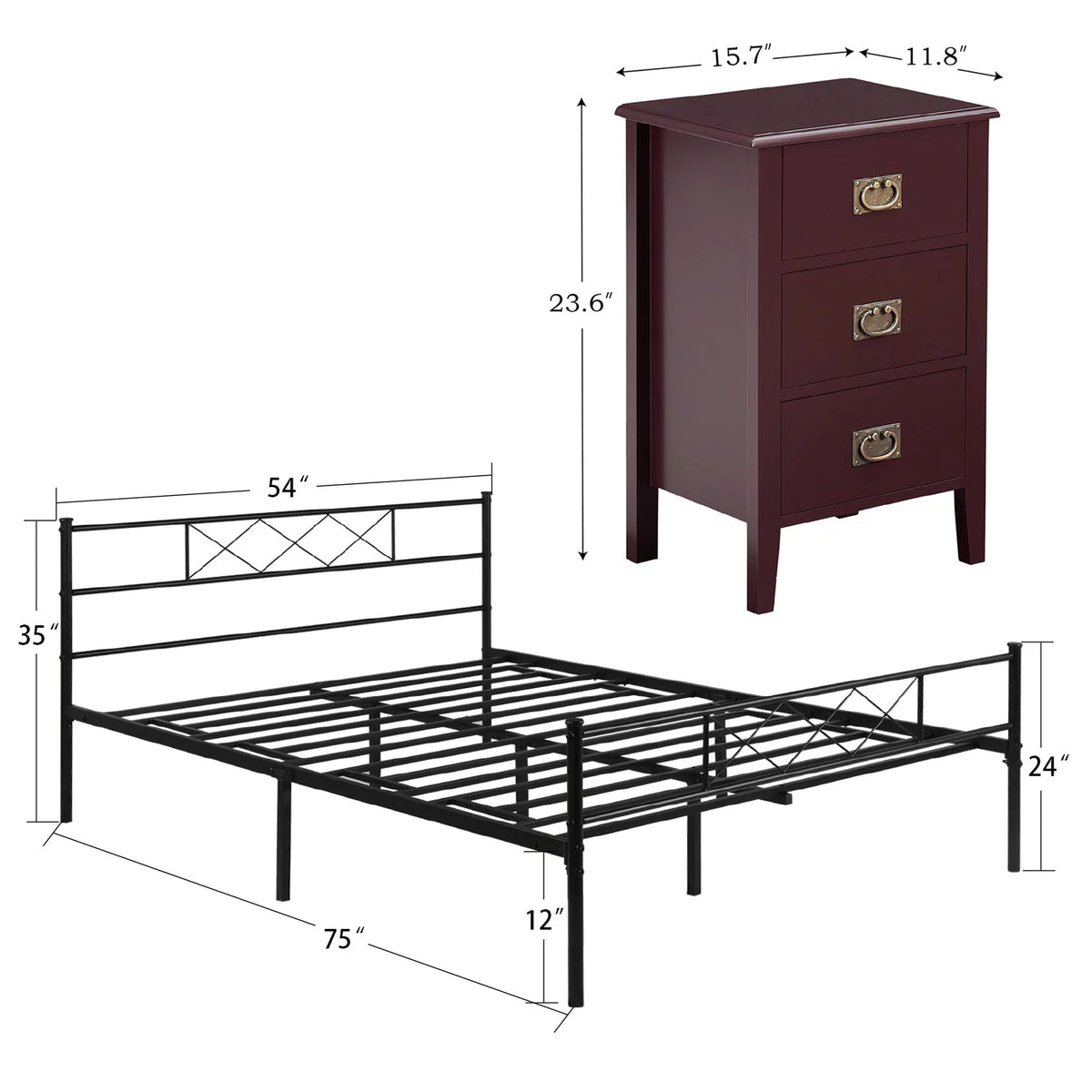 3-Piece Full Size Bedroom Set N69700