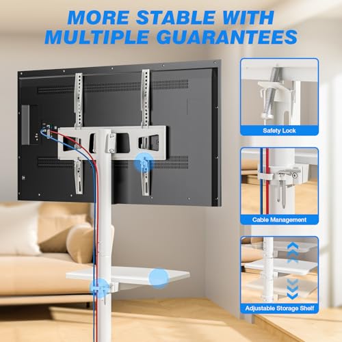 Rolling TV Stand with Shelf for 23-65 inch TVs R579