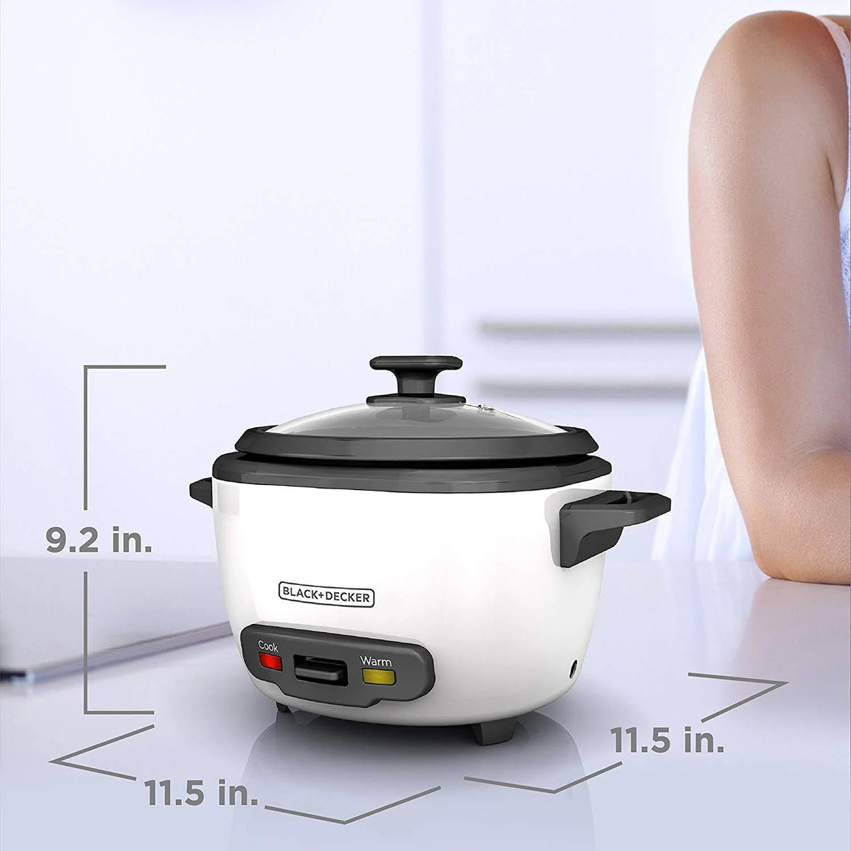16-Cup Rice Cooker and Food Steamer, White I3052