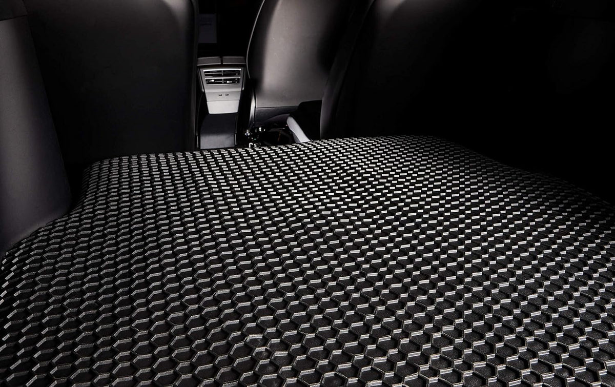 Black Rubber All Weather Floor Mats for 8 Seater Honda Odyssey 2011-2017 S504