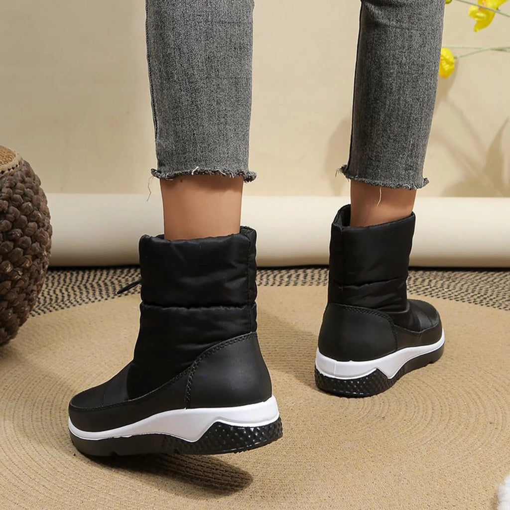 Snow Boots with Side Zippers Cotton Shoes Y517