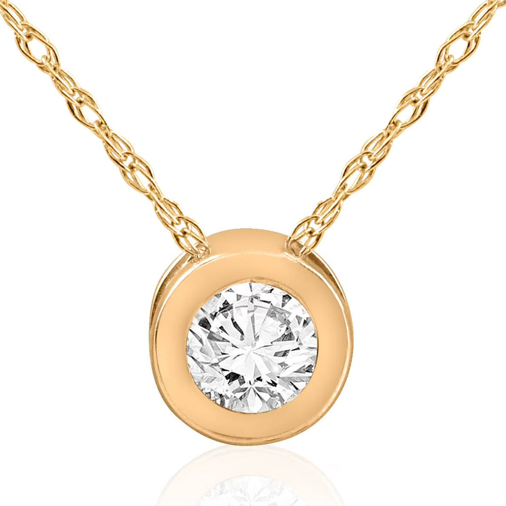 14k Yellow Gold Diamond Pendant B263