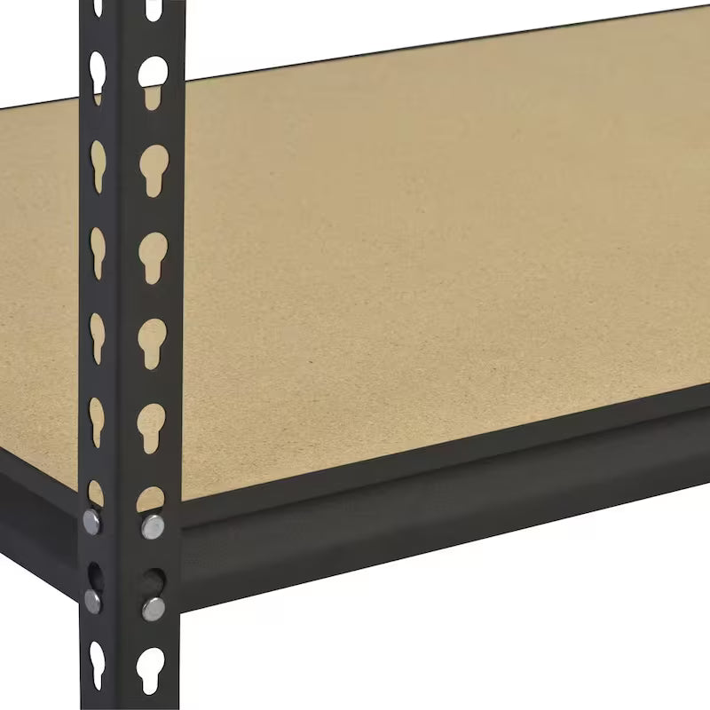 5-Tier Steel Garage Storage Shelving Unit in Black H671