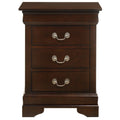 Cappuccino 3-Drawer Nightstand F484681