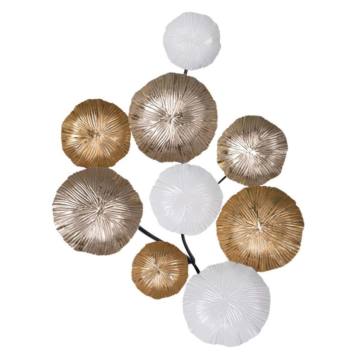 Antique Gold and White Small Wall Accent B75779