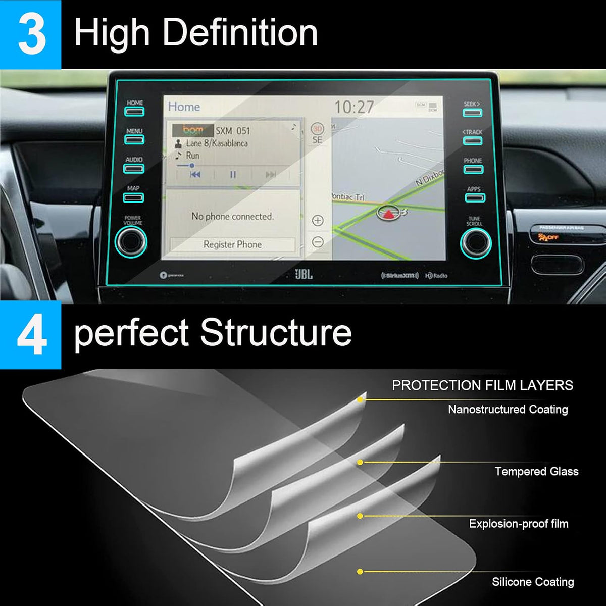 9-Inch Tempered Glass Screen Protector Pack of 2 A501